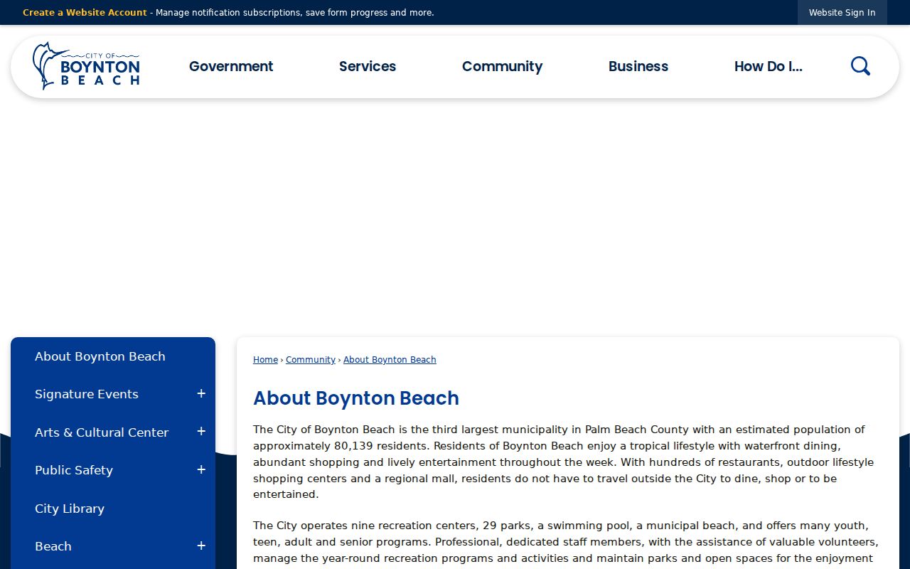 Official Boynton Beach Police Department information page