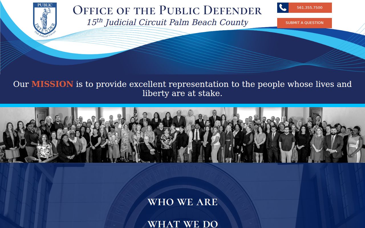 Official Public Defender website for Florida's Fifteenth Judicial Circuit